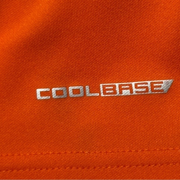 Majestic Orioles Vibrant Orange Polo Shirt Cool Base Size L Excellent - Picture 3 of 10